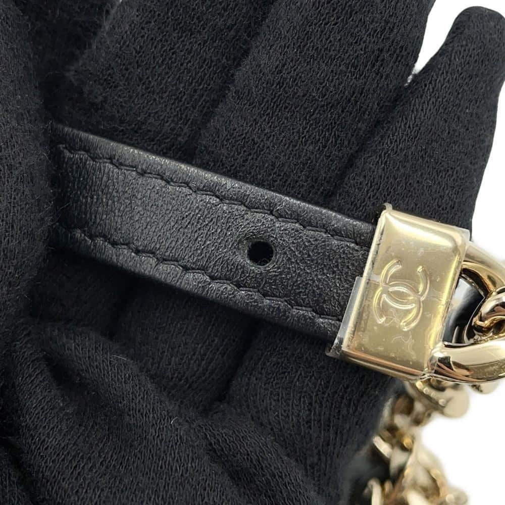 Chanel Belt Bag Matelasse Coco Mark Chain Pouch Lambskin CHANEL Waist Black - Picture 12 of 16